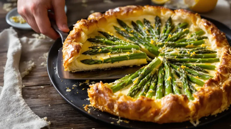 18 minutes au four et c’est prêt : cette tarte fine aux asperges a fait l’unanimité au dîner de printemps