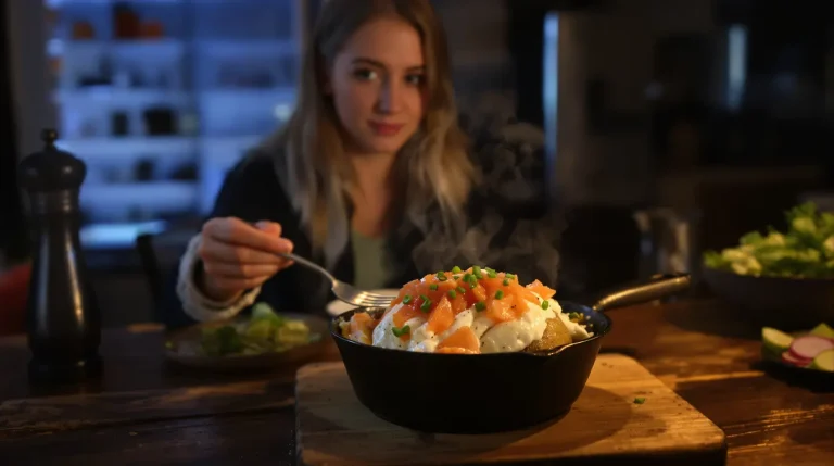 « C’est mon repas du soir express quand je n’ai ni le temps ni l’envie de cuisiner » : avec une pomme « C’est mon repas du soir express quand je n’ai ni le temps ni l’envie de cuisiner » : avec une pomme