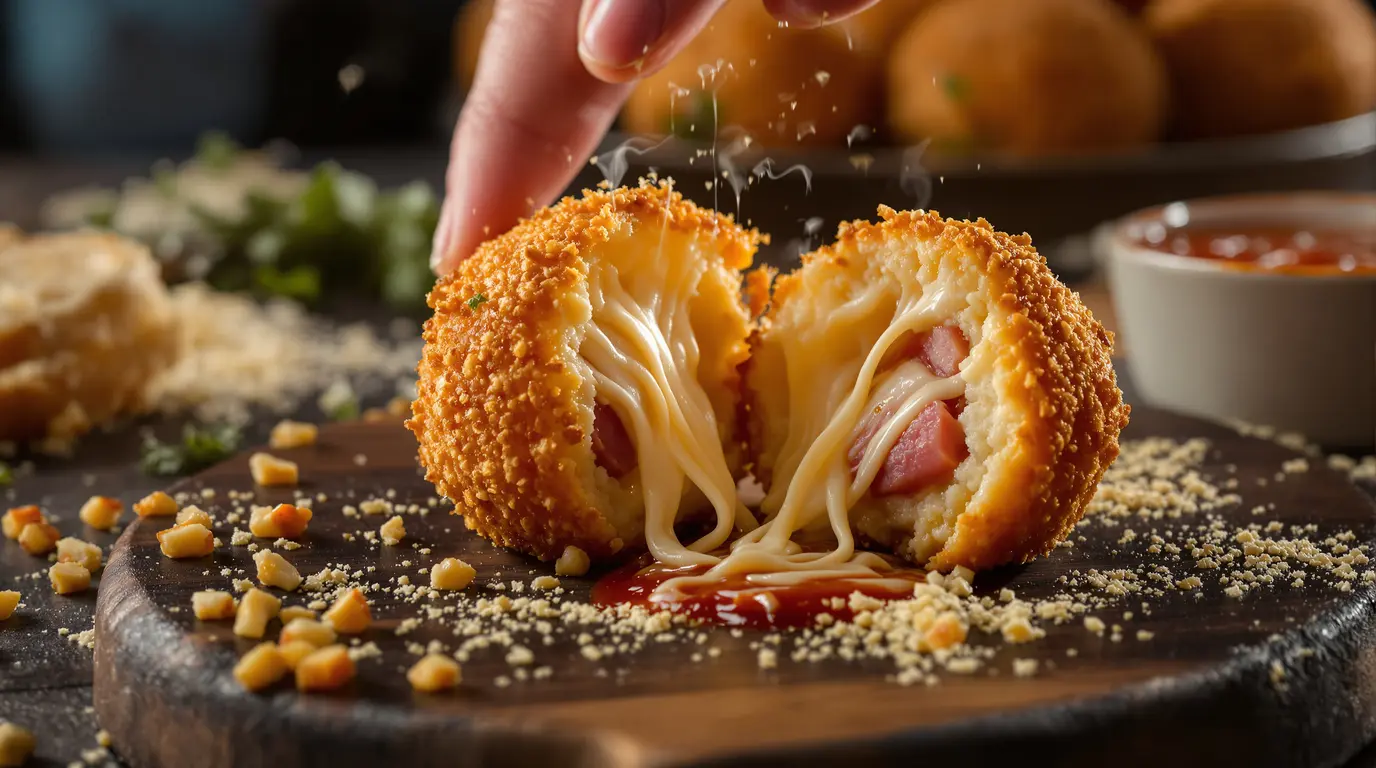 Cette version des arancini jambon-fromage fait toujours sensation grâce à un détail tout simple Cette version des arancini jambon-fromage fait toujours sensation grâce à un détail tout simple