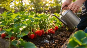 Les fraisiers donnent de plus gros fruits si je les arrose au printemps avec cet ingrédient de cuisine