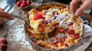 « Plus personne ne veut revenir aux cerises » : j’ai testé mon clafoutis fraise-rhubarbe fondant