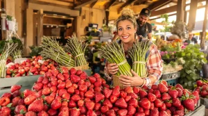 Asperges et fraises abondent au marché local : les consommateurs sont aux anges ce printemps