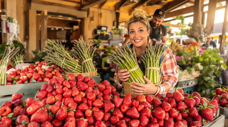 Asperges et fraises abondent au marché local : les consommateurs sont aux anges ce printemps Asperges et fraises abondent au marché local : les consommateurs sont aux anges ce printemps