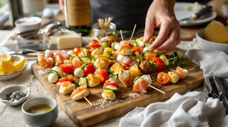 Brochette apéro à faire la veille, idées fraîcheur faciles brochette apéro à faire la veille