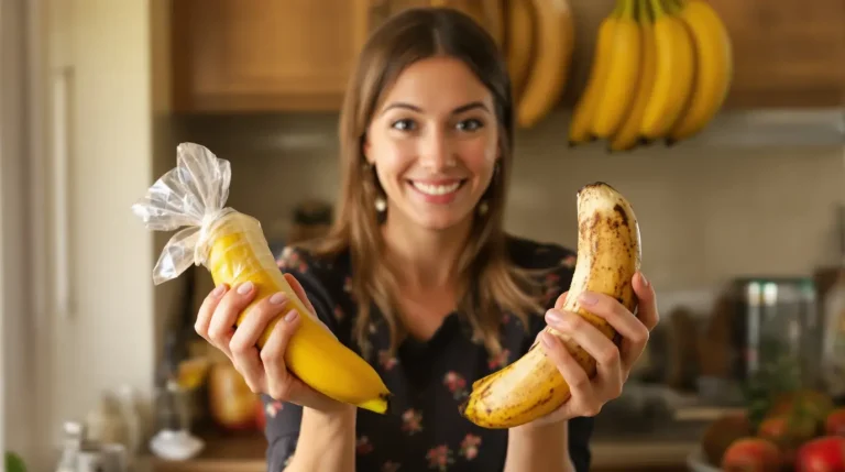 « Elles ne noircissent plus » : mon astuce toute simple pour garder vos bananes bien fraîches très longtemps « Elles ne noircissent plus » : mon astuce toute simple pour garder vos bananes bien fraîches très longtemps