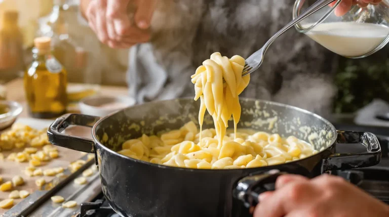Pour des pâtes bien fondantes, ce chef ajoute toujours cet ingrédient dans l’eau de cuisson Pour des pâtes bien fondantes, ce chef ajoute toujours cet ingrédient dans l’eau de cuisson