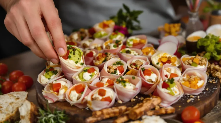 Roulez une tranche de jambon, ajoutez cette garniture et vos invités se jettent sur le plateau apéro