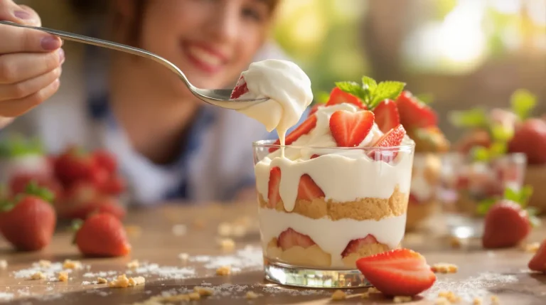 Tiramisu aux fraises : remplacez le mascarpone par ce laitage protéiné et divisez les calories par deux Tiramisu aux fraises : remplacez le mascarpone par ce laitage protéiné et divisez les calories par deux