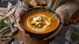Velouté pois chiches-carottes au cumin : mon dîner complet et healthy pour les soirs de flemme