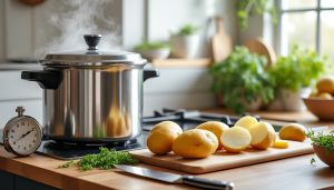 découvrez les temps de cuisson idéaux des pommes de terre en cocotte minute, accompagnés de conseils pratiques et astuces pour réussir vos plats rapidement et parfaitement.