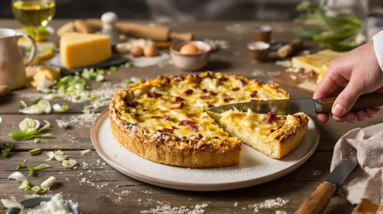 Tarte aux poireaux à l'ancienne, fondante et parfumée tarte aux poireaux à l'ancienne