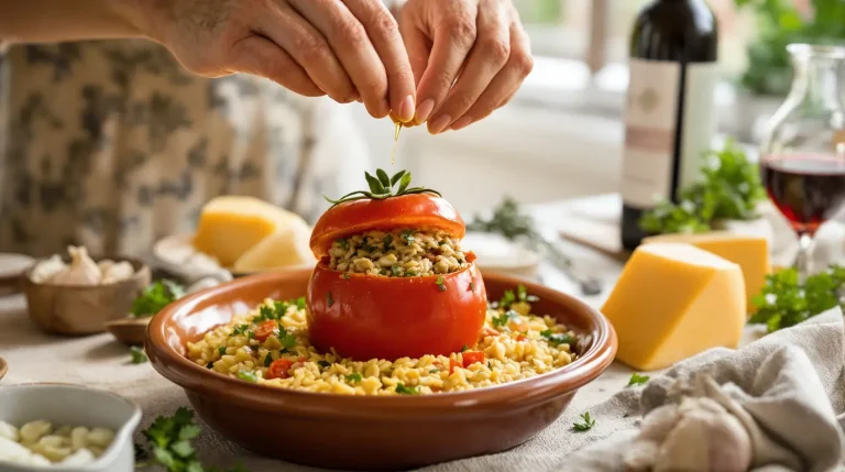 Tomates farcies recette de grand-mère avec riz, parfumées