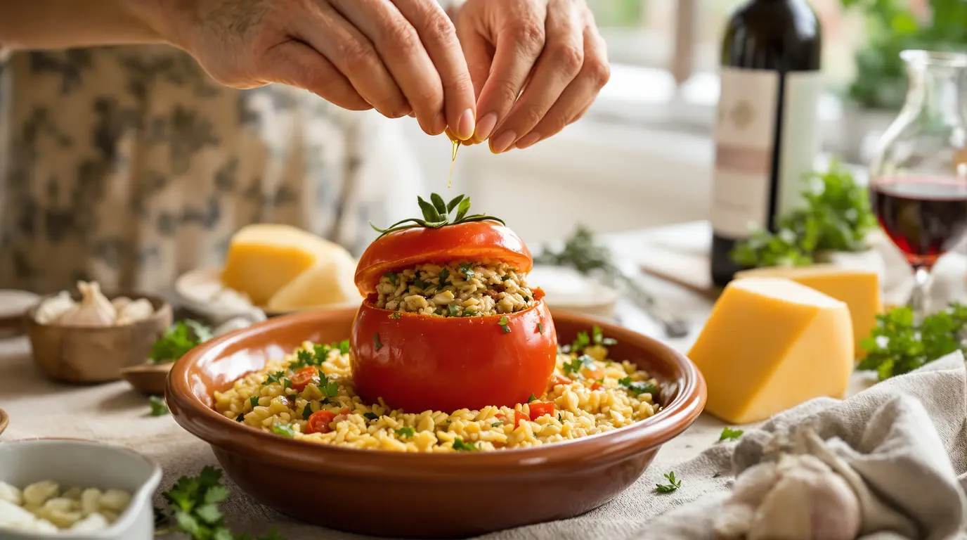 Tomates farcies recette de grand-mère avec riz, parfumées tomates farcies recette de grand-mère avec riz