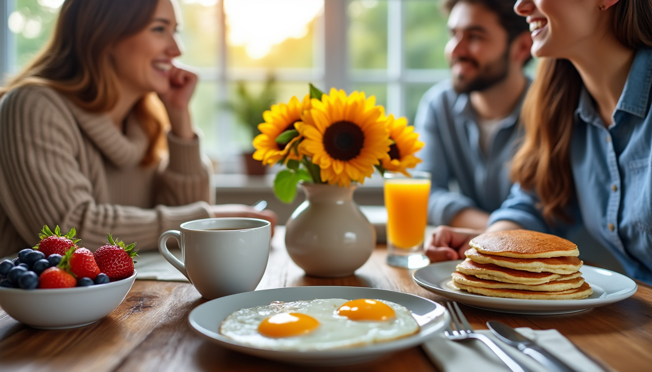 Comment organiser un brunch à la maison réussi et convivial découvrez nos conseils pour organiser un brunch à la maison réussi et convivial, avec des idées de recettes, de décoration et d'ambiance pour ravir vos invités.