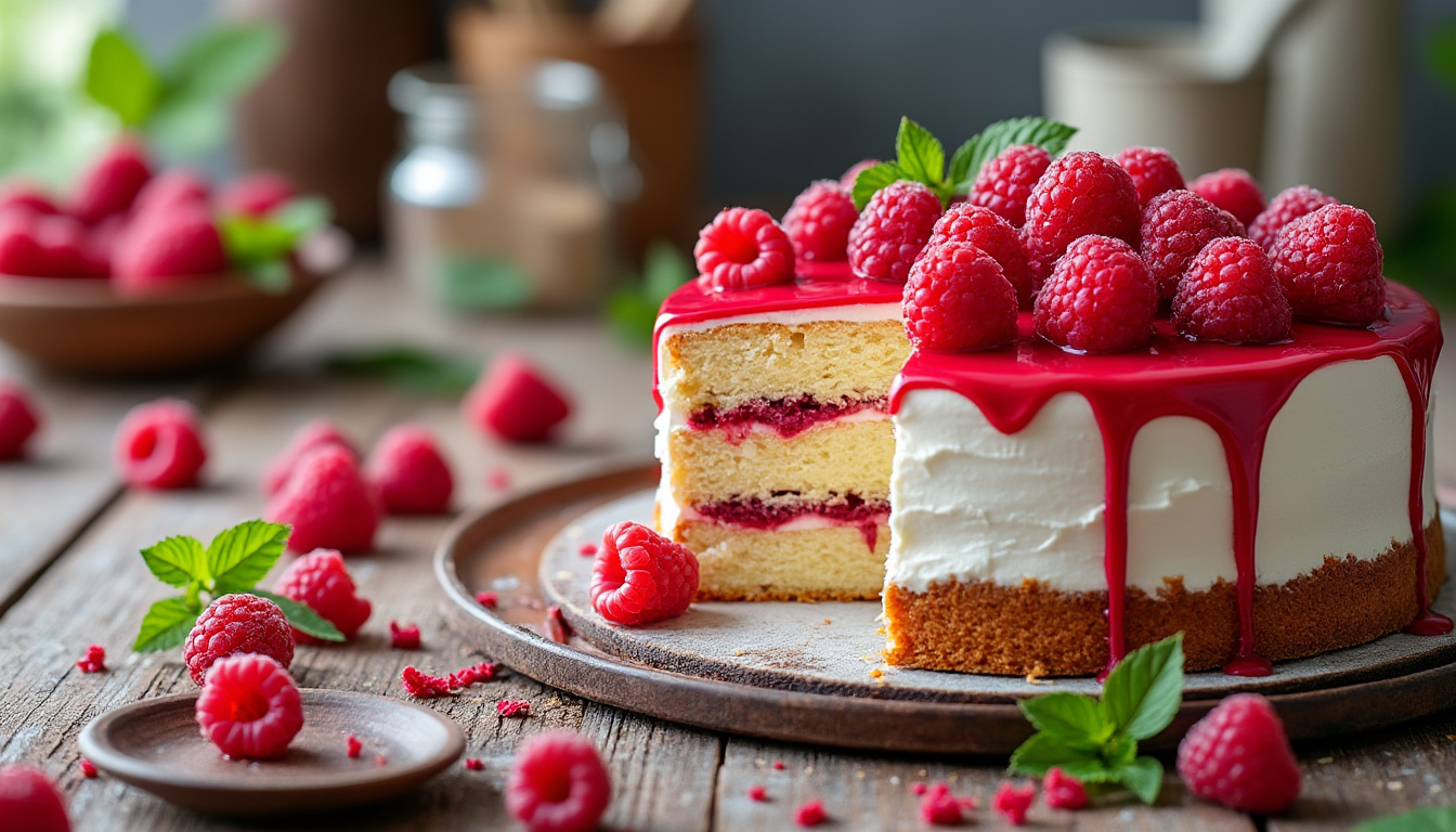 Comment réussir un gâteau d'anniversaire au framboisier leclerc découvrez nos astuces pour réussir un délicieux gâteau d'anniversaire au framboisier leclerc, facile à préparer et parfait pour toutes vos célébrations.